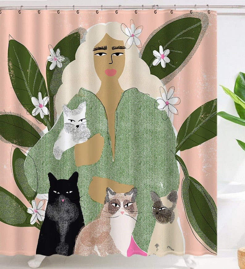 Boho Waterproof Shower Curtain