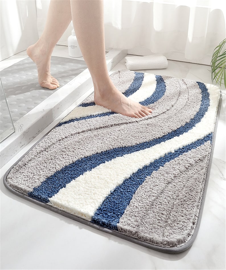 Quick-drying 3D Corrugated Tufted Non-Slip Bath Mat, Handmade Washable Bath Mat,Door Mat For Bathroom, Home Entrance 40x60cm/50x80cm