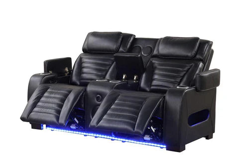 Tokyo Black 3-Piece Power Reclining Living Room Set