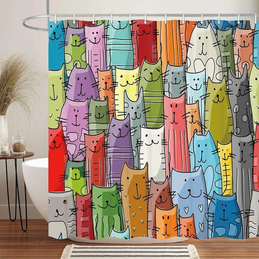 Cats Shower Curtain, Shower Curtains
