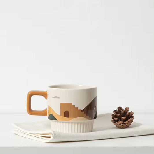 Unique Nordic Design Ceramic Coffee Mug