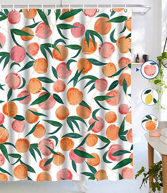 PEACHY Waterproof Shower Curtain, Modern Shower Curtain