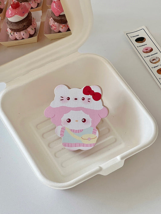 Pink Sheep Wooden Wall Hook
