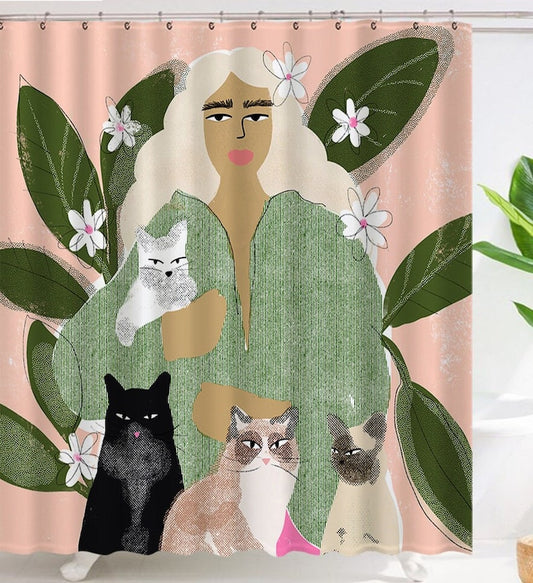 Boho Waterproof Shower Curtain