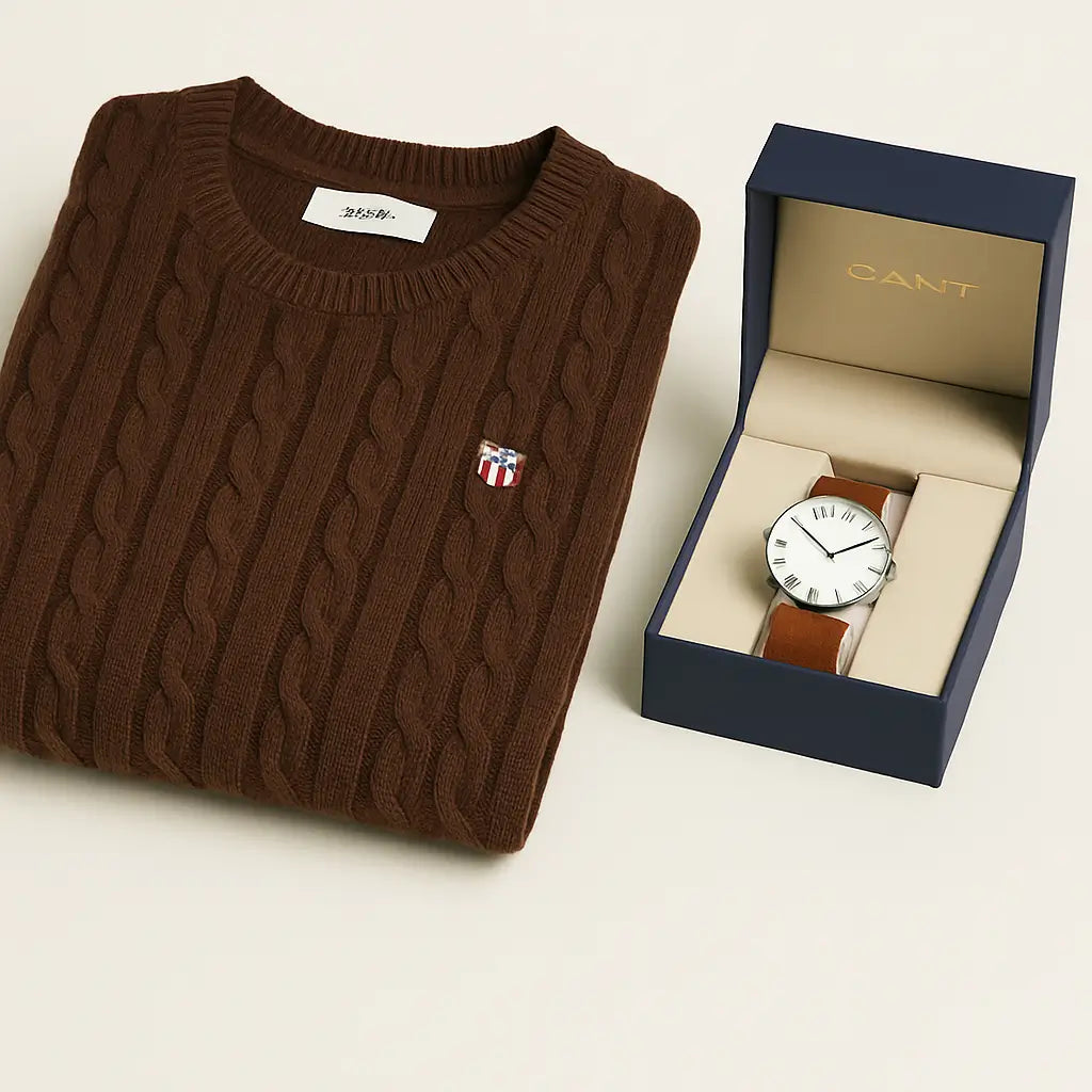 GANT Cable Knit Sweater – Exklusive Edition + GANT Uhr als Geschenk