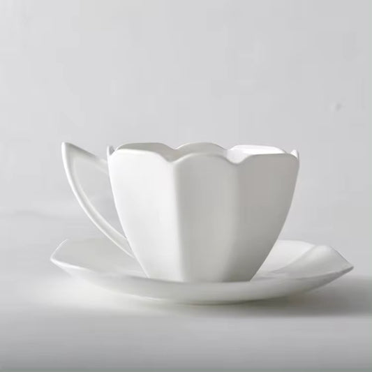 Unique Elegant Coffee Mug Tea Cup and Saucer