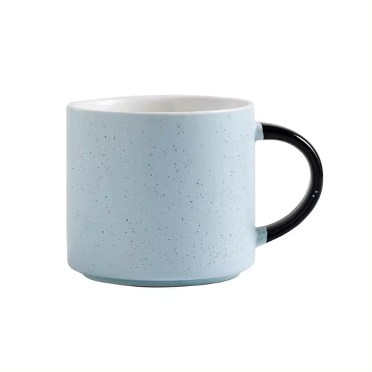 Ceramic Speckled Coffee Mug With Black Handle