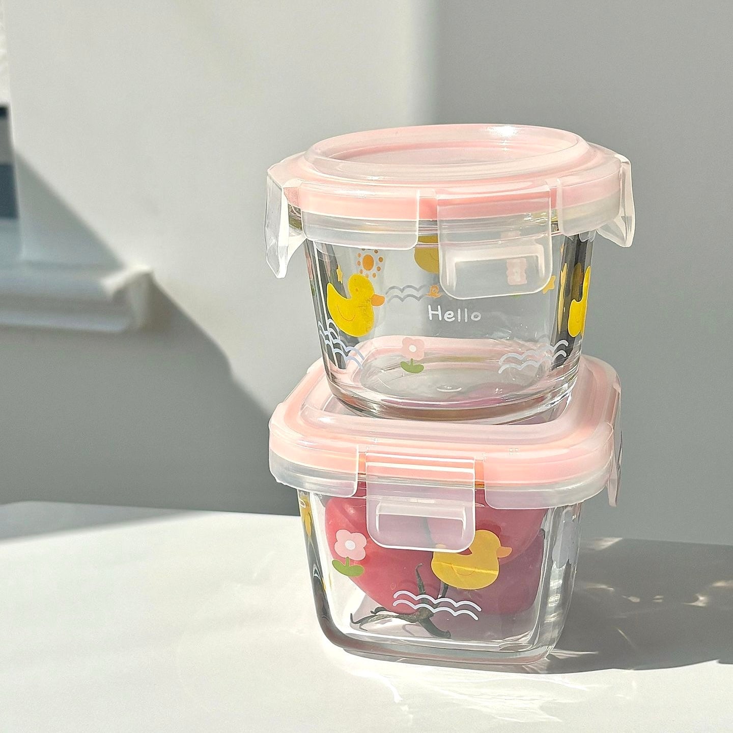 Mini Duck Glass Food Storage Containers
